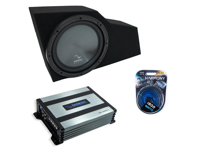 Loaded Single 12' Sub Box with Amp Fits 2002-2009 Chevy Trailblazer Complete SUV subwoofer bass package, woofer and power included, custom-molded...