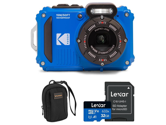 PIXPRO WPZ2 Rugged Waterproof Shockproof Dustproof WiFi Digital Camera 16MP 4X Optical Zoom 1080P Full HD Video Vlogging Camera 2.7' LCD Bundle...