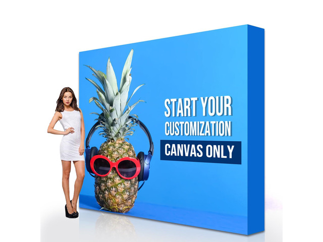 Custom Tension Fabric Trade Show Backdrop, Pop-Up Display Banner Only 7.5x10FT Step and Repeat Banner Backdrop for Trade Show Booth, Wedding,...