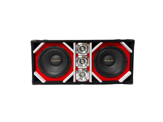 10' Brazilian Style Loaded Chuchera Box with Two x 10' Outdoor Home & Speakers & 3 x4 Tweeters 1900W - Best for Car UTV, ATV, Camper, DJ, Pro Audio...