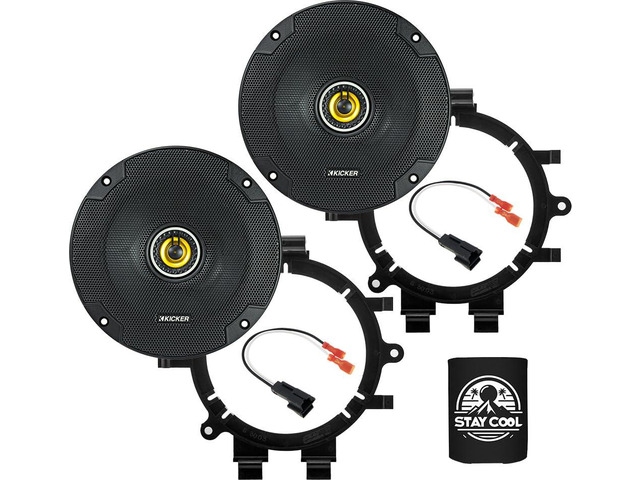 Front Door 6.5 Speakers Kit for Chevrolet Silverado 1999-2006 Upgrade Kit - Pair of CS Series 6 1/2 Inch Coaxial Speakers with Adapters and...
