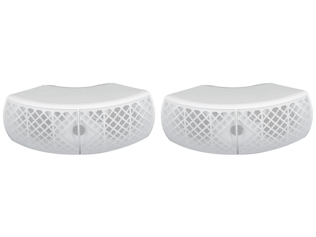 Wet-D4 White Dual 4' 70V Commercial/Restaurant Speakers, 2-Pack Adjustable Tap 30W, 15W, 10W, 5W, Indoor/Outdoor, IP55 Waterproof, Silk Dome...