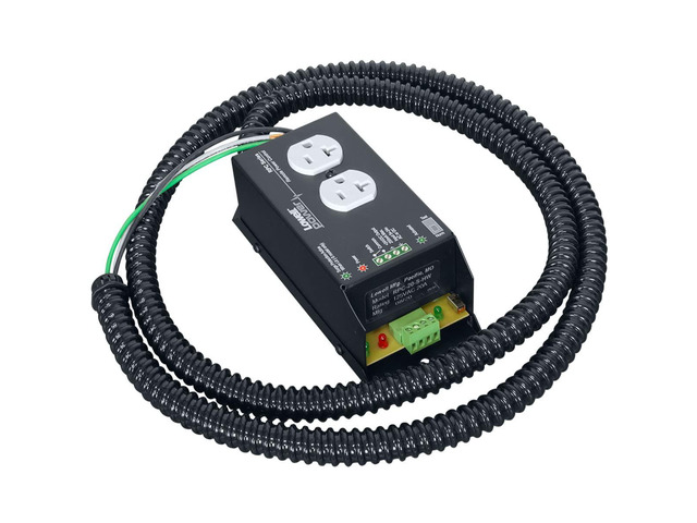 RPC-20-SHW Remote Power Control with 2-20A Outlets, Surge Suppression; Termination: Hardwired with 6 Feet Non-Metallic Flexible Conduit; Steel...