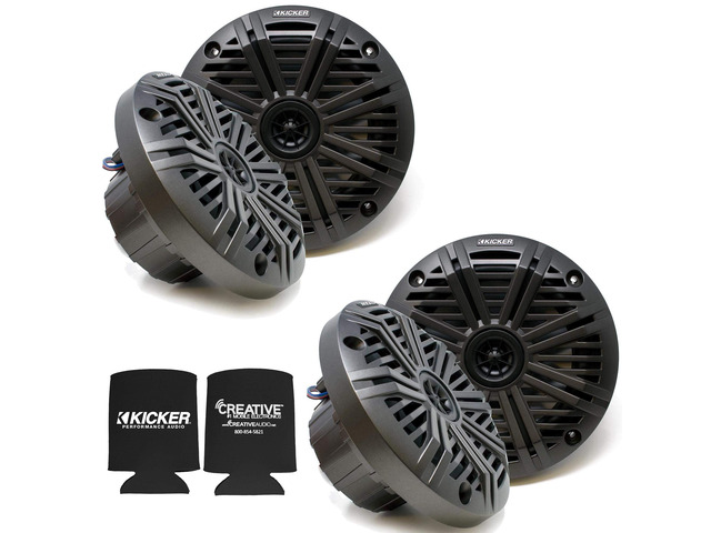 6.5' Marine Speakers (2 Pair) Charcoal Salt Water Grills OEM Replacement Speakers