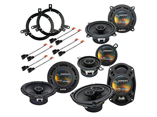 Factory Speaker Package Fits Chrysler Concorde 2002-2004 Complete 4 size 5.25 6x9 car combo, direct OEM replacement set, easy install upgrade,...