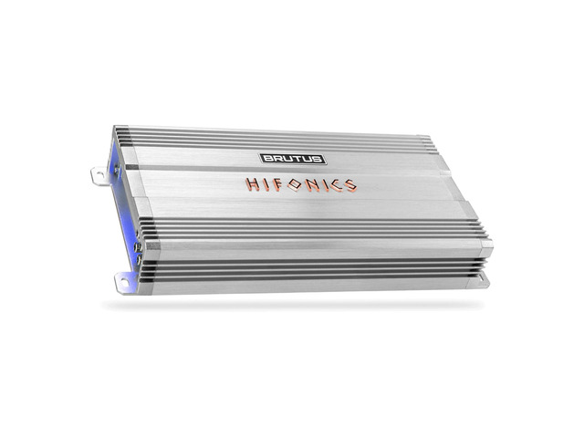 Brutus BG 1100 Watt 4 Channel Amplifier with Built-in UV Meter, Dual Toroidal Transformer PWM Power Supply and Shielded Inductors, Silver