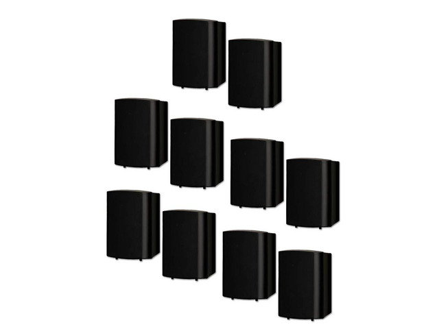 TS425ODB Indoor or Outdoor Speakers Weatherproof Mountable Black 5 Pair Pack