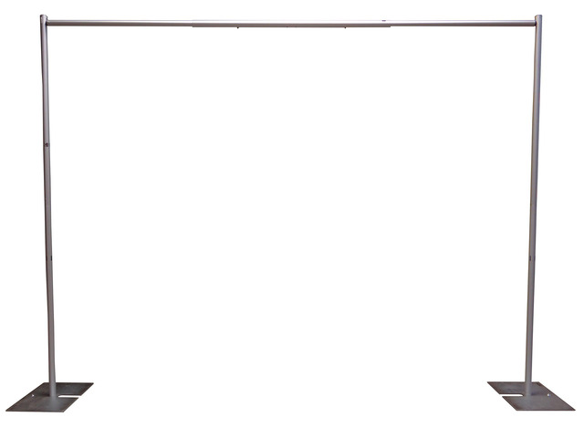 8 Foot Tall Fixed Height Portable Pipe and Drape Backdrop Kit 8ft x 10ft (No Drapes)