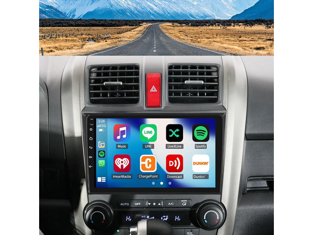 4+64G Android Radio Car Stereo for Honda CRV 2007-2011 with Wireless Carplay/Android Auto, Car Radio Stereo 9 Inch Touch Screen for Corolla with...