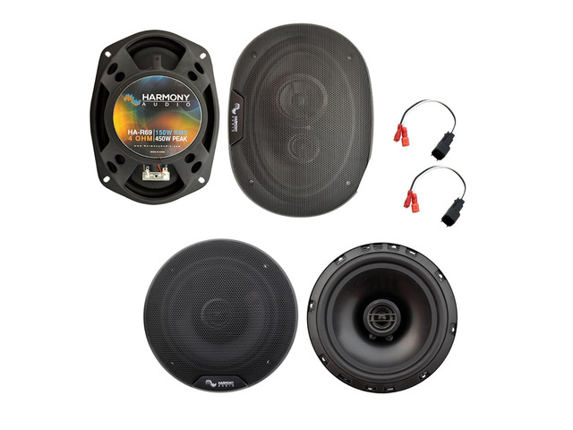 Fits 2019-2023 Silverado 1500 Front Rear Replacement Speakers Harmony R69 Complete Chevy crew cab package, 2020 factory door upgrade kit, plug-in...
