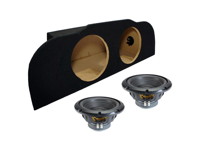 W10S4 Dual 10' Subwoofer Box Fits 2003-2015 Infiniti G35 Coupe Sealed loaded car audio enclosure bundle, 500W RMS power handling, 4 Ohm...
