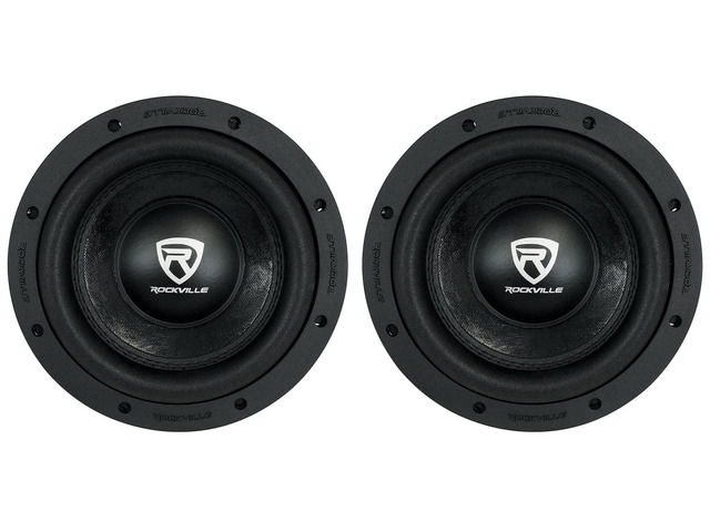 W8K6D4 V2 K6 8' Car Audio Subwoofer, DVC 4-Ohm, 2-Pack 1400W Peak, 350W RMS, 2' 4-Layer OFC Copper, Cast Aluminum Basket, Binding Post Terminals,...