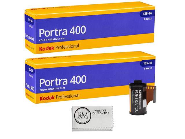 Professional Portra 400 35mm Film 10 Rolls (360 Exposures) + Cloth The finest grain high-speed color negative film