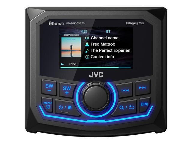 KD-MR305BTS Marine Guage Receiver Weatherproof, 2.7 Inch LCD, Built in Amplifer, Bluetooth, Digital Media MP3 Player, No CD Player, USB Port,...