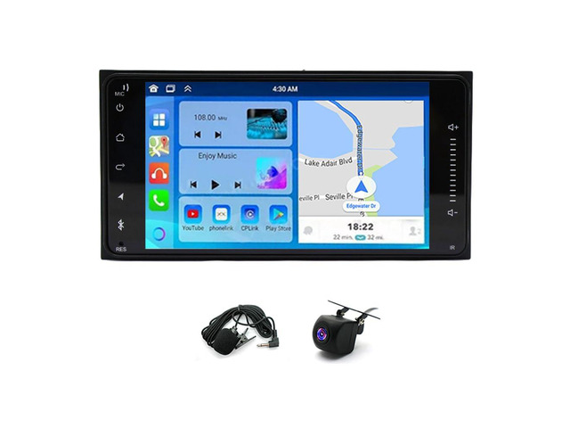 4+64G Double Din Car Stereo Radio for Toyota 4 Runner Camry 2003-2009 with Wireless Carplay Android Auto 7 inch IPS Touch Screen Head Unit Stereo...