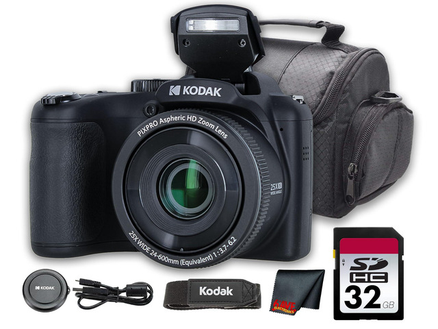 PIXPRO AZ255 Digital Camera (Black) 16MP Sensor, 25x Optical Zoom, 24mm Wide-Angle Lens & Optical Image Stabilization Great for Travel &...