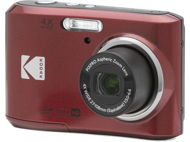 PIXPRO FZ45 16MP Compact Digital Camera, 4X Optical Zoom, AA, Red 1080p Full HD Video, 27mm Wide Angle Lens, 2.7 Inch LCD, Point and Shoot,...
