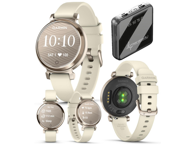 Garmin Lily 2 - Cream Gold with Coconut Silicone Band: Women Small Fitness Smartwatch Up to 5 Days Battery Life, Health & Wellness Monitoring....