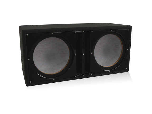 Dual 10-inch Car Ported Subwoofer Box 3/4-inch MDF Prelined Polyfil Includes Custom Blue Baffle [BBX210BK] 3/4-inch MDF Prelined Polyfil Includes...