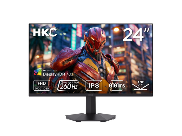 G24H3D 24'(23.8' viewable) 1920 x 1080 260Hz Gaming Monitor, Full HD Fast IPS Display, 1ms MPRT, 90% DCI-P3, HDR400, HDMI 2.0 + DP 1.4, Hardware...