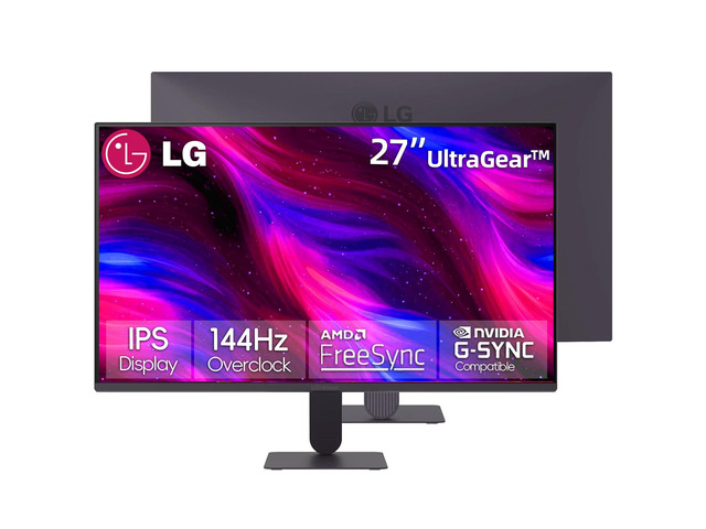 27 inch UltraGear FHD IPS Gaming Monitor, 144Hz, HDR10, AMD FreeSync G-Sync Compatible, Black Stabilizer, Reader Mode, Flicker Safe, Anti-Glare,...