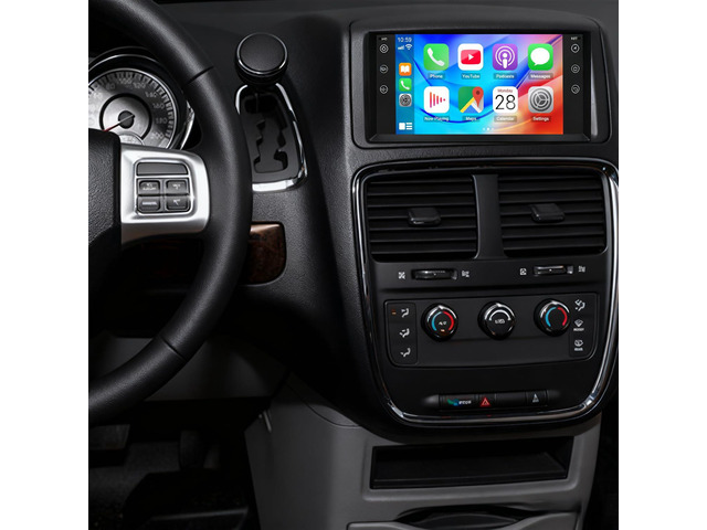 Double Din Car Radio Stereo Upgrade for 2012-2015 Ram C/V Cargo Van Android 14 w/Wireless Carplay Android Auto 7' Touch Screen GPS Navi Head Unit...