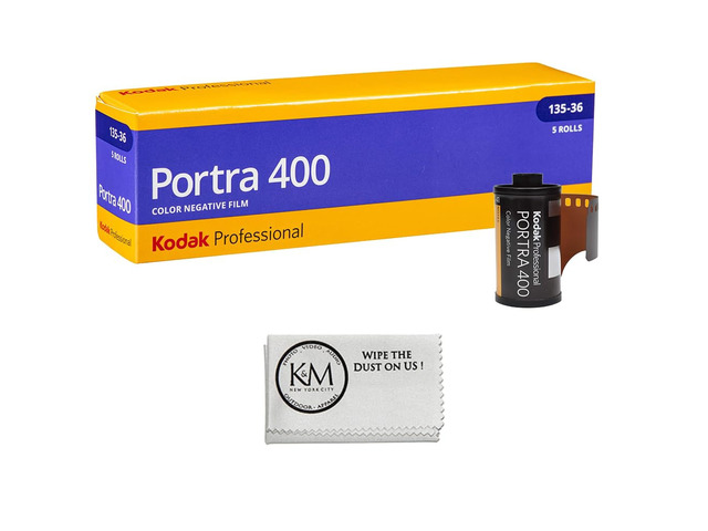 Professional Portra 400 35mm Film 5 Rolls (180 Exposures) + Cloth The finest grain high-speed color negative film