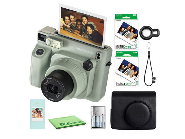 INSTAX Wide 400 Instant Camera 40-Sheet Case Bundle For Parties, Events & Instant Photos Includes Photo Album