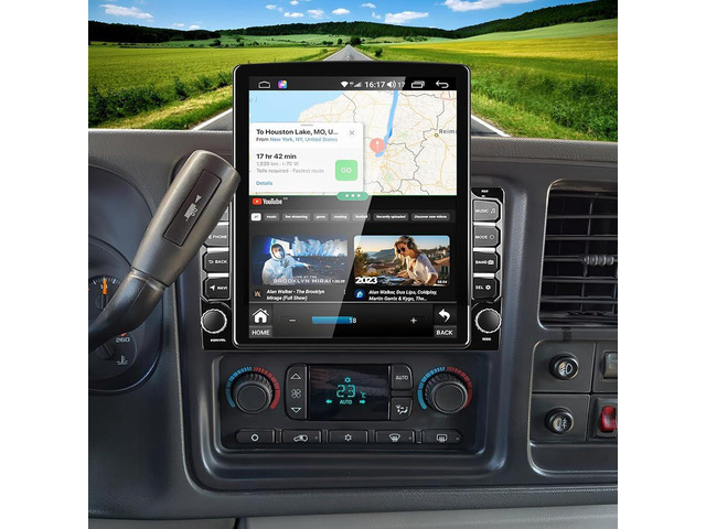 Double Din Car Stereo for Cadillac Escalade EXT 2002-2006 with Wireless CarPlay and Android Auto, 9.7 Inch Touchscreen Android 13 Car Radio Support...