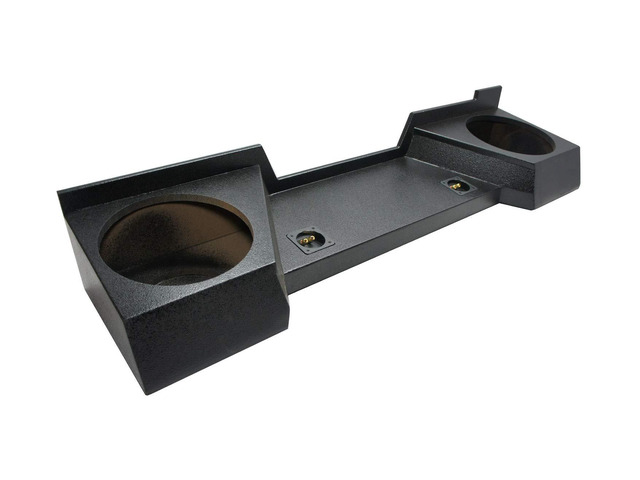 Fits GMC Sierra Silverado 07-13 Extended Cab Dual 12' Sub Box Rhino Coated Custom 12 Inch Subwoofer Enclosure, Heavy-Duty Lined Finish,...