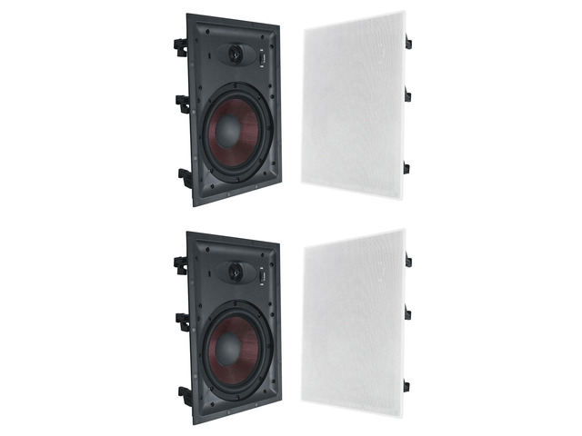 WA858 White 8' in-Wall Home Speakers with Kevlar Woofer, 4-Pack 1 Inch Silk Dome Tweeter, 320W Peak, 80W RMS, Paintable Magnetic Grill, 8 Ohm,...