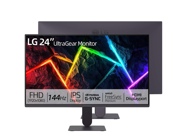 24' Ultragear FHD Gaming Monitor, IPS Display, 144Hz Refresh Rate, 1ms MBR, HDR10, sRGB 99% Color Gamut, NVIDIA G-SYNC Compatible, AMD FreeSync,...
