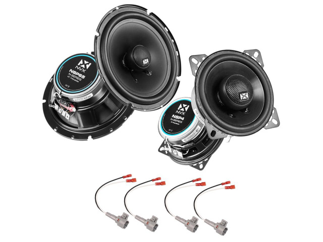 4' & 6.5' Complete Speaker Upgrade Kit for Toyota Tercel 1995-1998 A Pair of 4 inch and 6.5 inch 2-Way Coaxial Car Speaker Replacement Package...