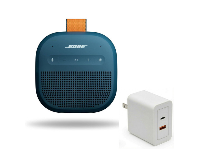 SoundLink Micro Portable Bluetooth Speaker (2nd Gen) Bundle with Fast Charger, Wireless Outdoor Speaker, Up to 12 Hours Battery Life, Waterproof...