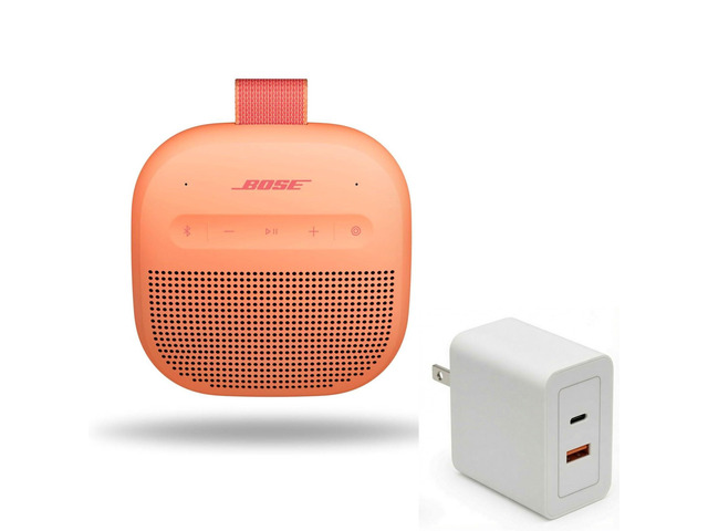 SoundLink Micro Portable Bluetooth Speaker (2nd Gen) Bundle with Fast Charger, Wireless Outdoor Speaker, Up to 12 Hours Battery Life, Waterproof...