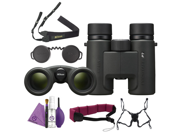 PROSTAFF P7 8x30 Binoculars Waterproof Fogproof Dielectric Coated Roof Prism Bundle with ProStaff Suspender Harness Binocular Strap + Cleaning kit...