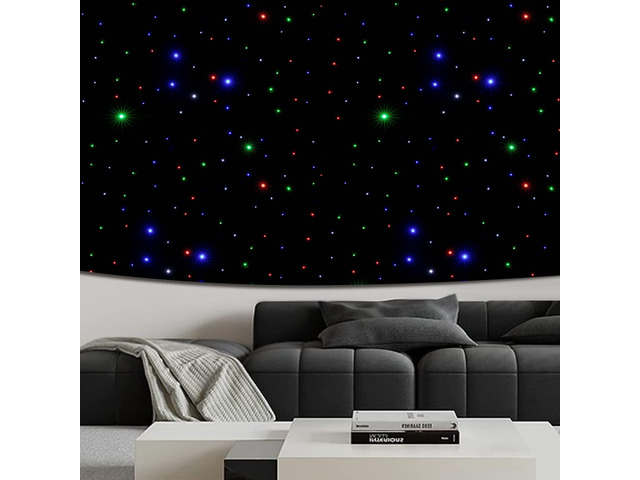 LED Stage Backdrop w/Remote Control 9.8 * 19.7FT LED Star Light Curtain Backdrops Galaxy Starry Background Props Photography Night Sky Stars Cloth...