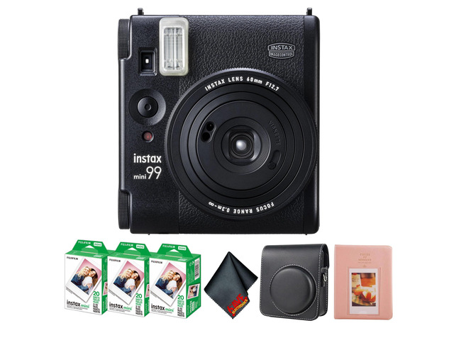 INSTAX Mini 99 Instant Camera 60-Sheet Bundle For Parties, Events & Instant Photos Includes Camera Case, Photo Album