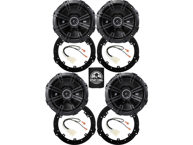 Front and Rear Door 6.5 Speakers Kit for Ford Fusion 2013-2020 Upgrade Kit - 2 Pairs of DS Series 6 1/2 Inch Coaxial Speakers with Adapters and...