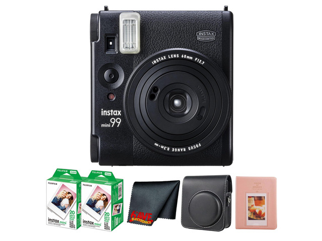 INSTAX Mini 99 Instant Camera 40-Sheet Bundle For Parties, Events & Instant Photos Includes Camera Case, Photo Album