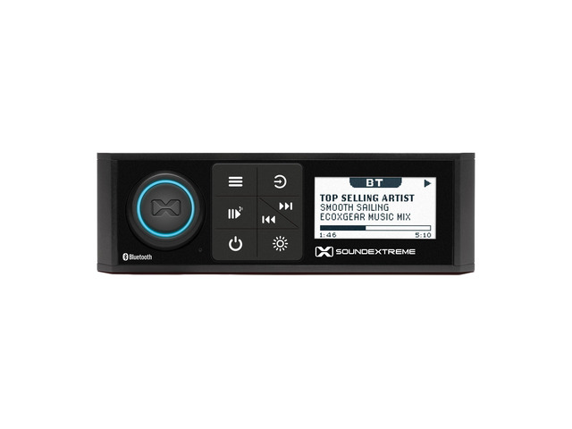 by ECOXGEAR Marine AM/FM Stereo Receiver 200-Watt Waterproof Bluetooth Powersports with Built-in 4 Zone LED Controller (Single DIN Style)