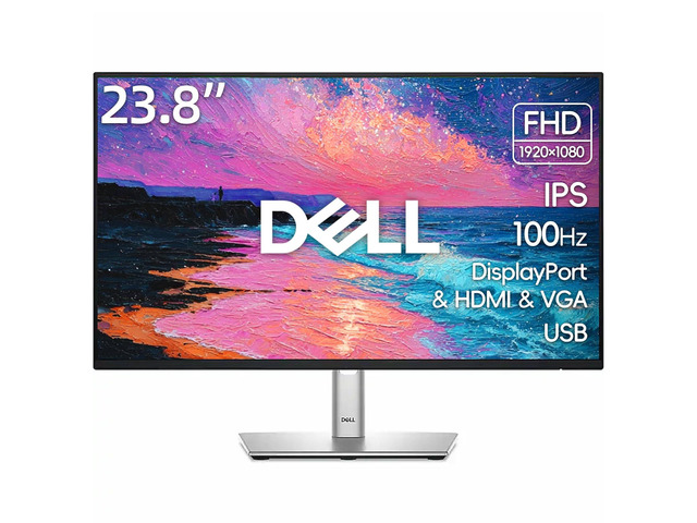 P24 inch Monitor, LED FHD - 100Hz Refresh Rate 1500:1 Contrast Ratio, AMD FreeSync - VESA, IPS, Height/Tilt/Pivot/Swivel Adjustability, DisplayPort...