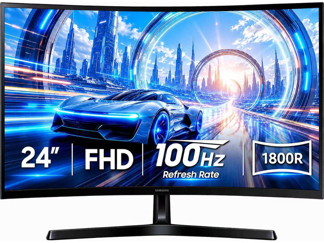 24' Essential S3 (S36GD) Series FHD 1800R Curved Computer Monitor Advanced Eye Comfort 100 Hz Game Mode HDMI and D-sub Ports
