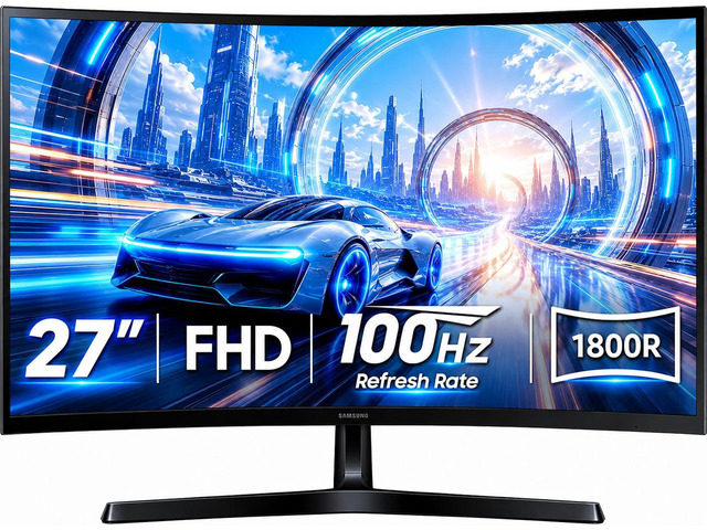 27' Essential S3 (S36GD) Series FHD 1800R Curved Computer Monitor Advanced Eye Comfort 100 Hz Game Mode HDMI and D-sub Ports