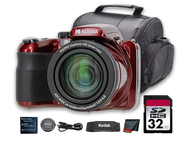PIXPRO AZ425 Digital Camera (Red) 20MP Sensor, 42x Optical Zoom, 24mm Wide-Angle Lens & Optical Image Stabilization Great for Travel & Everyday...