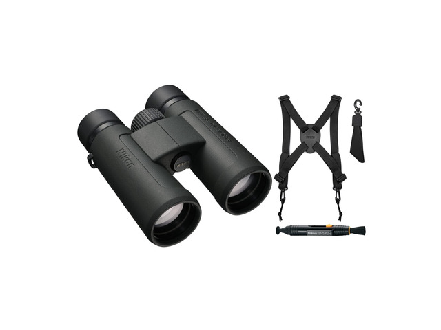 Prostaff P3 10X42 Binoculars Bundle Harness, lens Pen Cleaning System, (3 items)