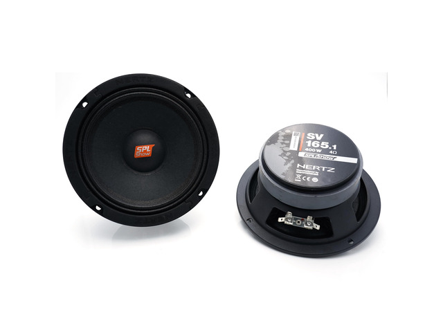 SPL Show Series SV-1651 6.5' 4-Ohm SPL Midrange Speaker Drivers (Pair) Pressed Paper, 6.5 Inch, 200W RMS, 4 Ohm, Ferrite Magnet, 97 dB,...