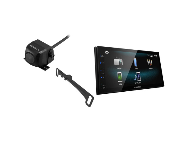 DMX129BT 6.8 Inch LCD Touchscreen Digital Media Car Stereo, Bluetooth Audio and Hands Free Calling, Double Din Plus CMOS-230LP Universal Backup...