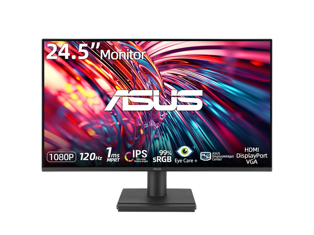 25' Business Monitor, FHD IPS Display, 120Hz Refresh Rate, 1ms MPRT, SmoothMotion Technology, Adaptive-Sync, Eye Care, HDMI DisplayPort VGA, Wall...