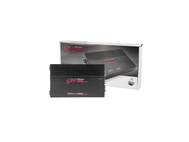 Trax Micro Monoblock Class D Car Stereo Amplifier TM1.6000D 6000W Single Channel Digital Subwoofer Amp with Wired Bass Control & High-Level Inputs...